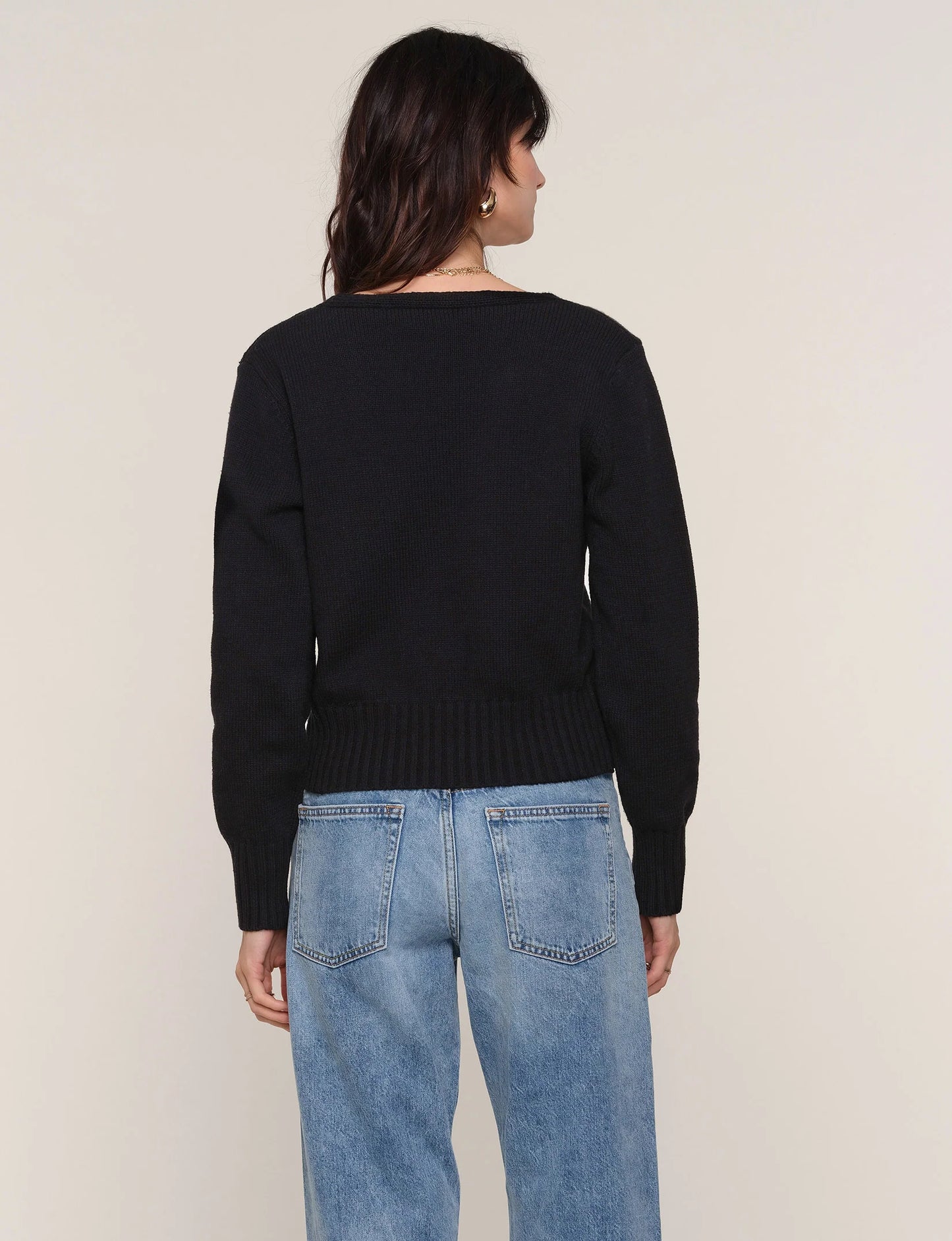 Black Floral Cardigan