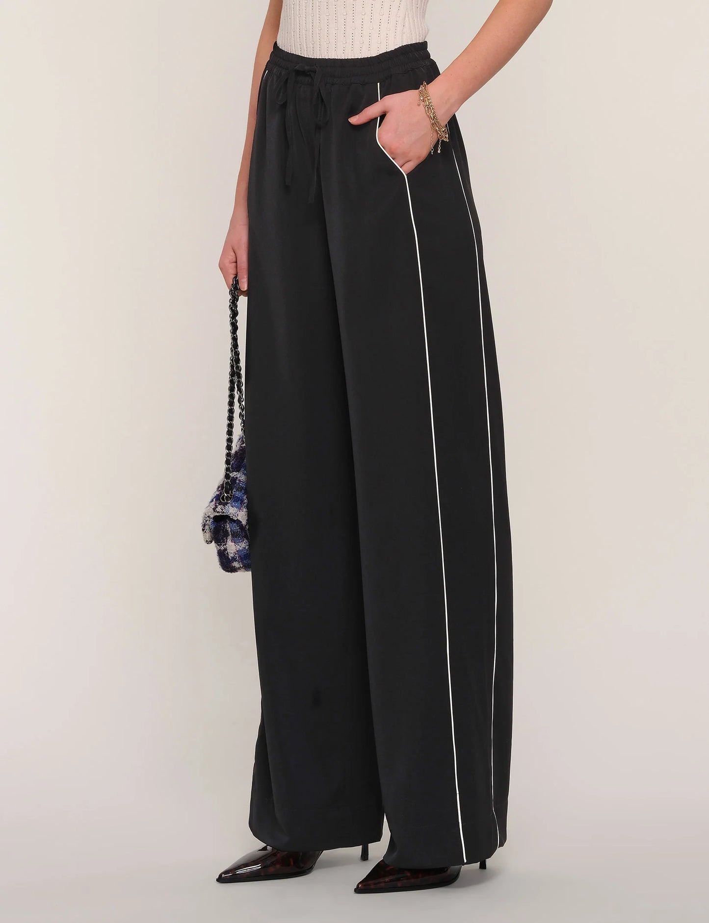 Elevated Black Track Pant
