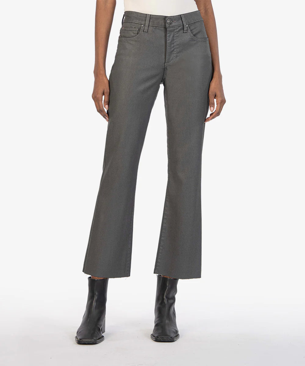 KUT Kelsey Coated High Rise Ankle Flare