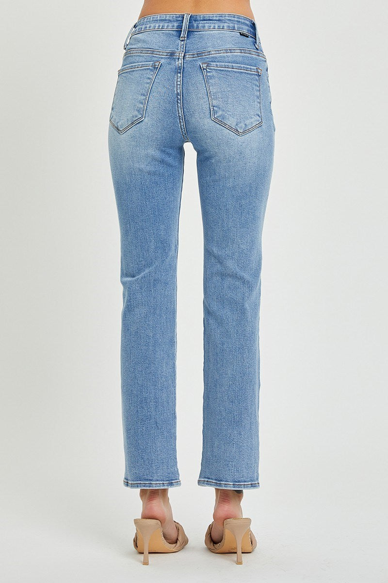 Mid Rise Ankle Straight Leg Light