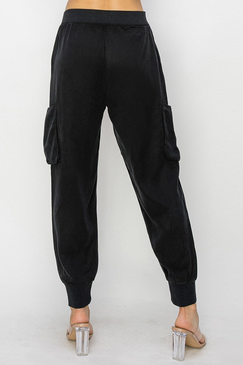 HIGH RISE CARGO JOGGER TENCEL PANTS
