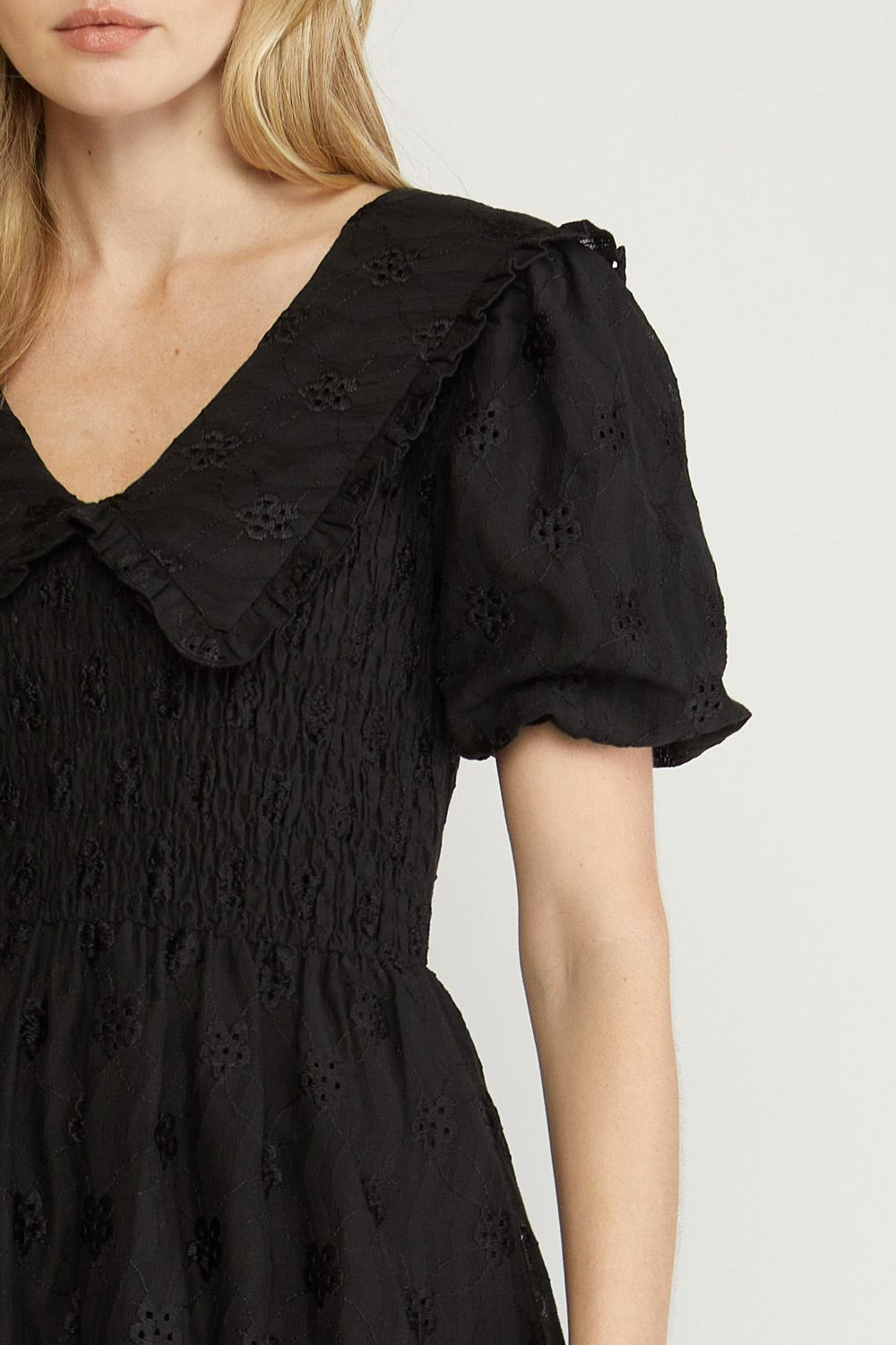 Eyelet Black Dress