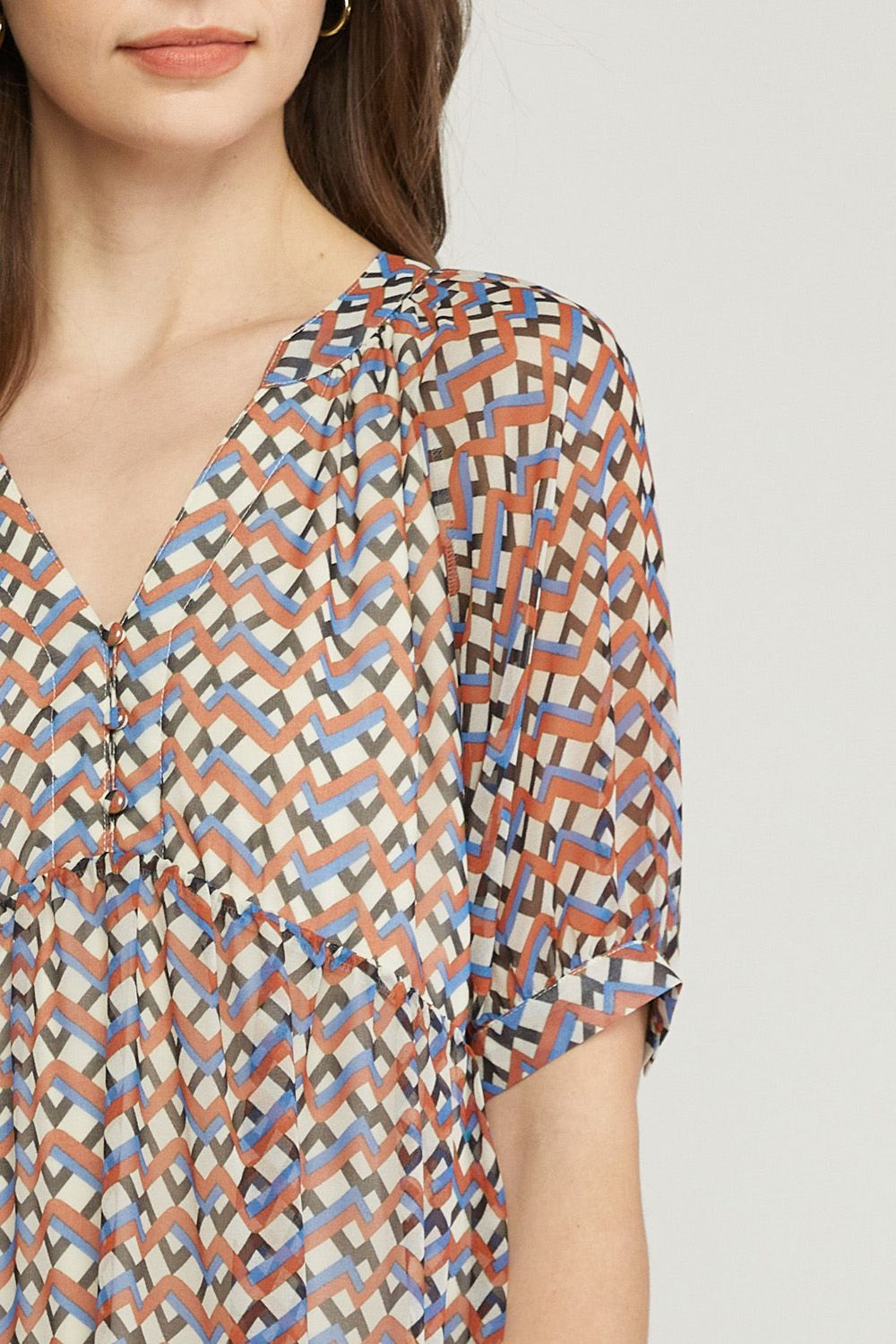 Zig Zag Print Dress