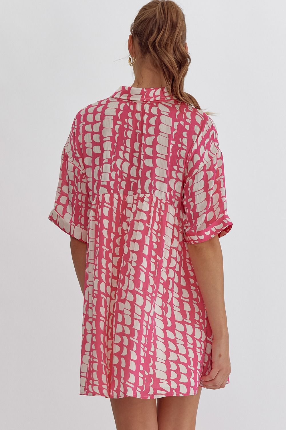 Printed Satin Mini Dress