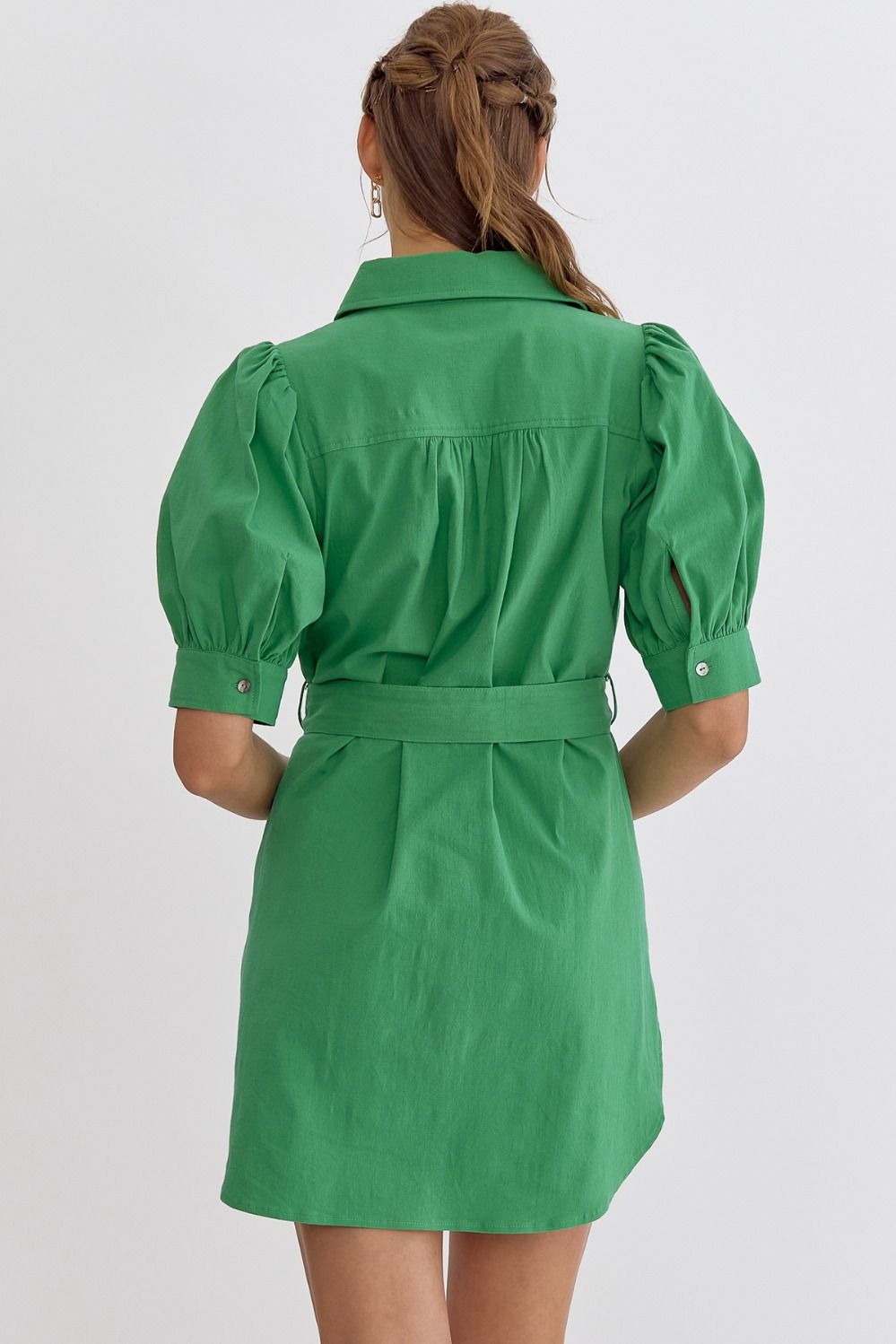 Short Sleeve Dress with Tie