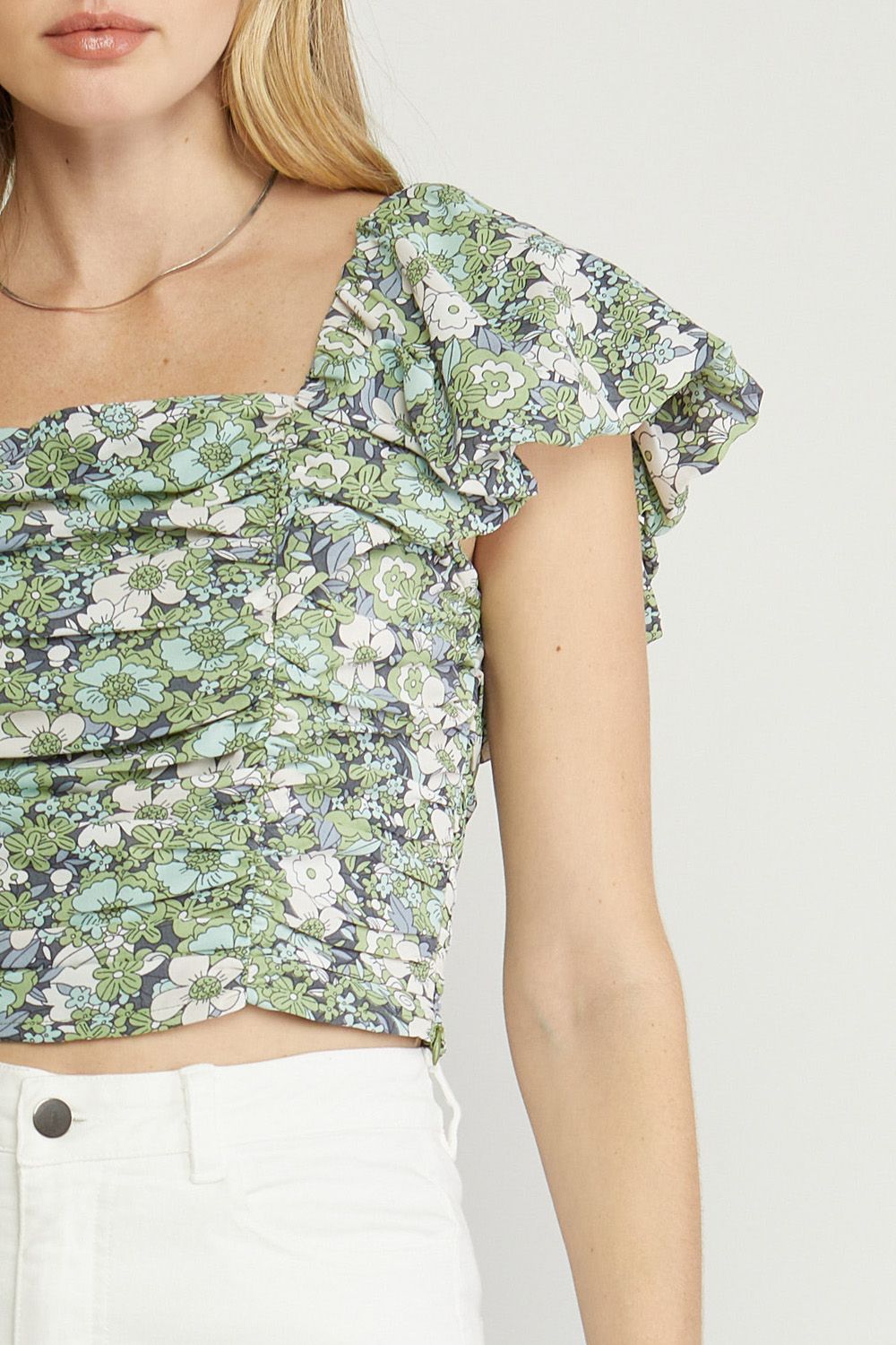 Floral Print Crop Top