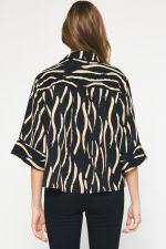 Black and Caramel Wave Shirt