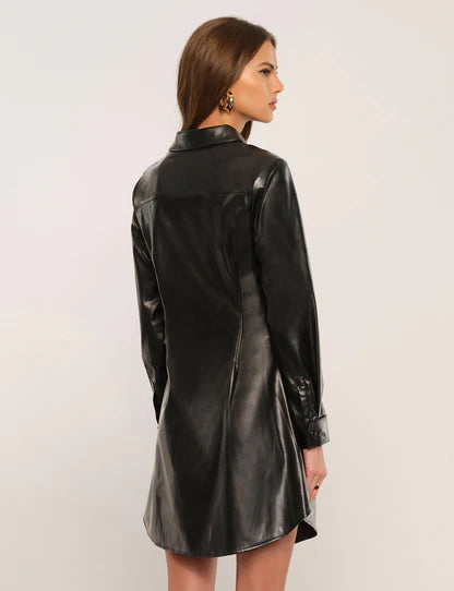 Leather Dress Black