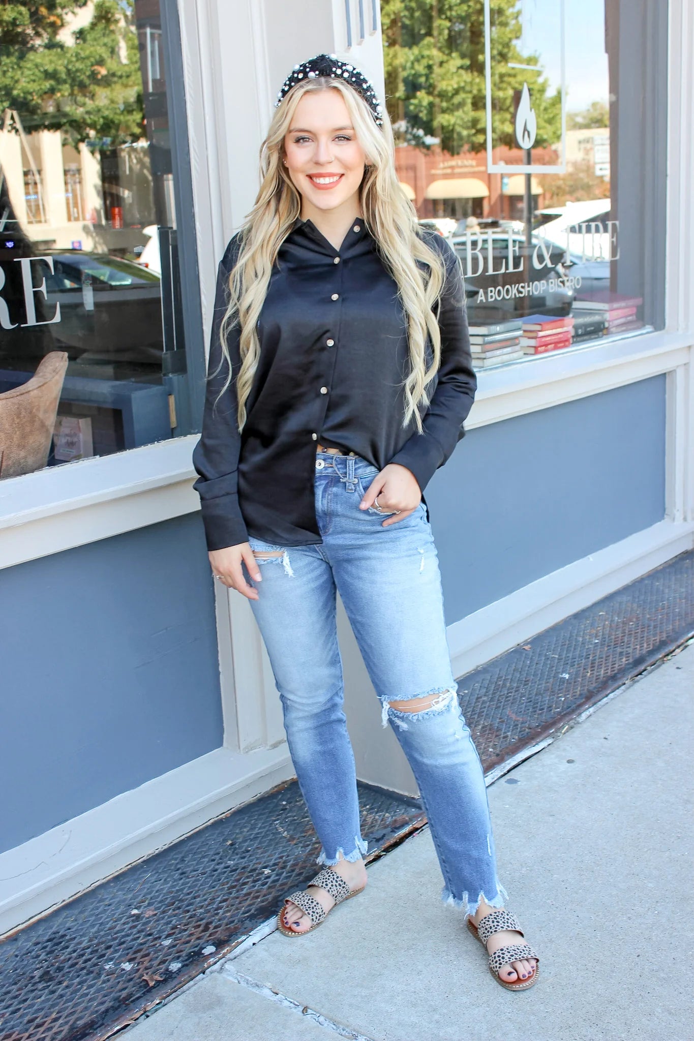 Silky Relaxed Shirt Black