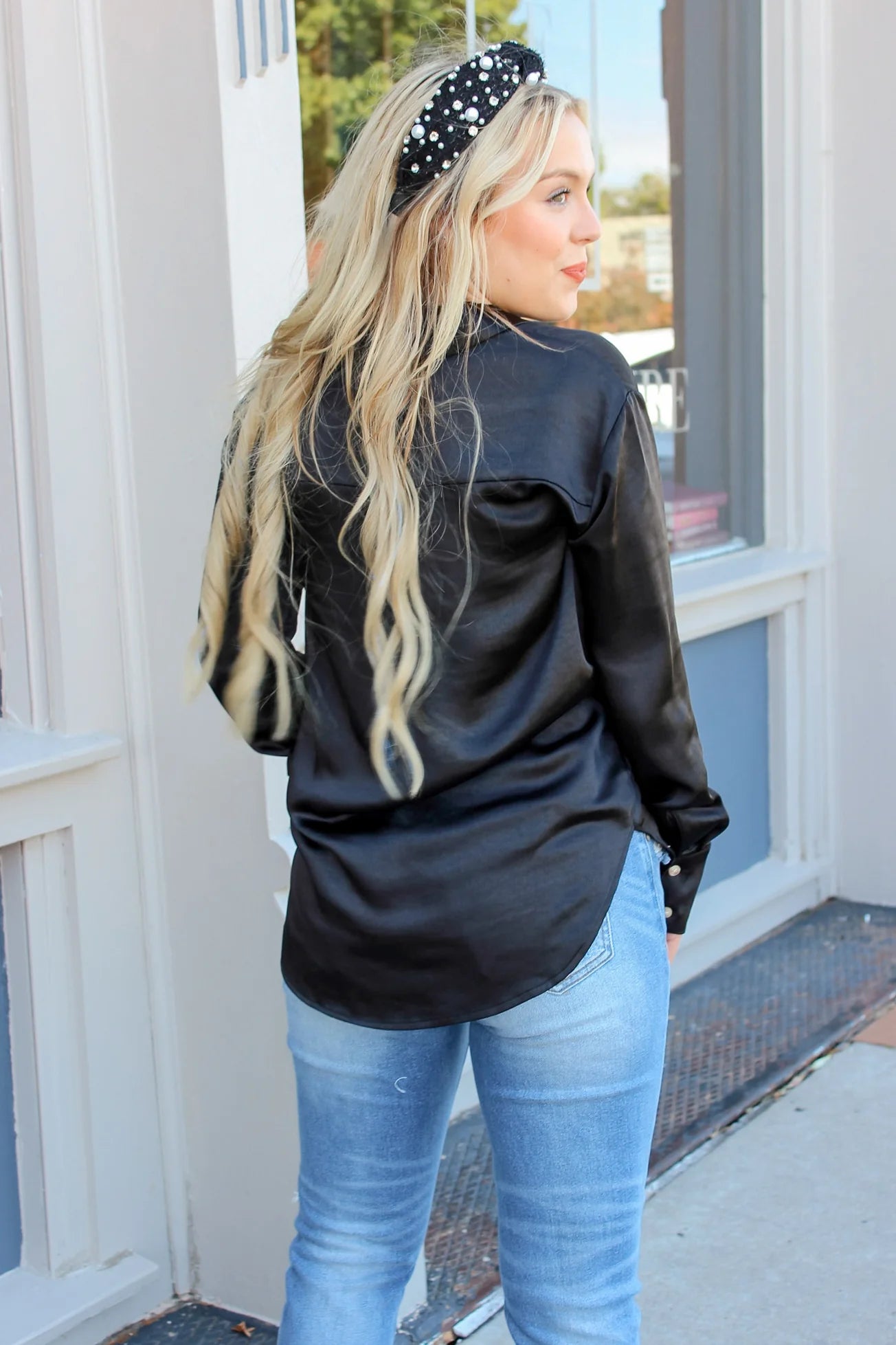 Silky Relaxed Shirt Black