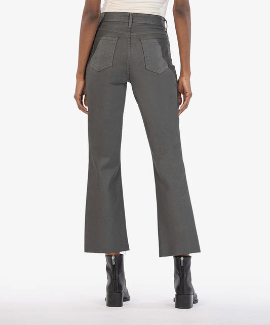 KUT Kelsey Coated High Rise Ankle Flare