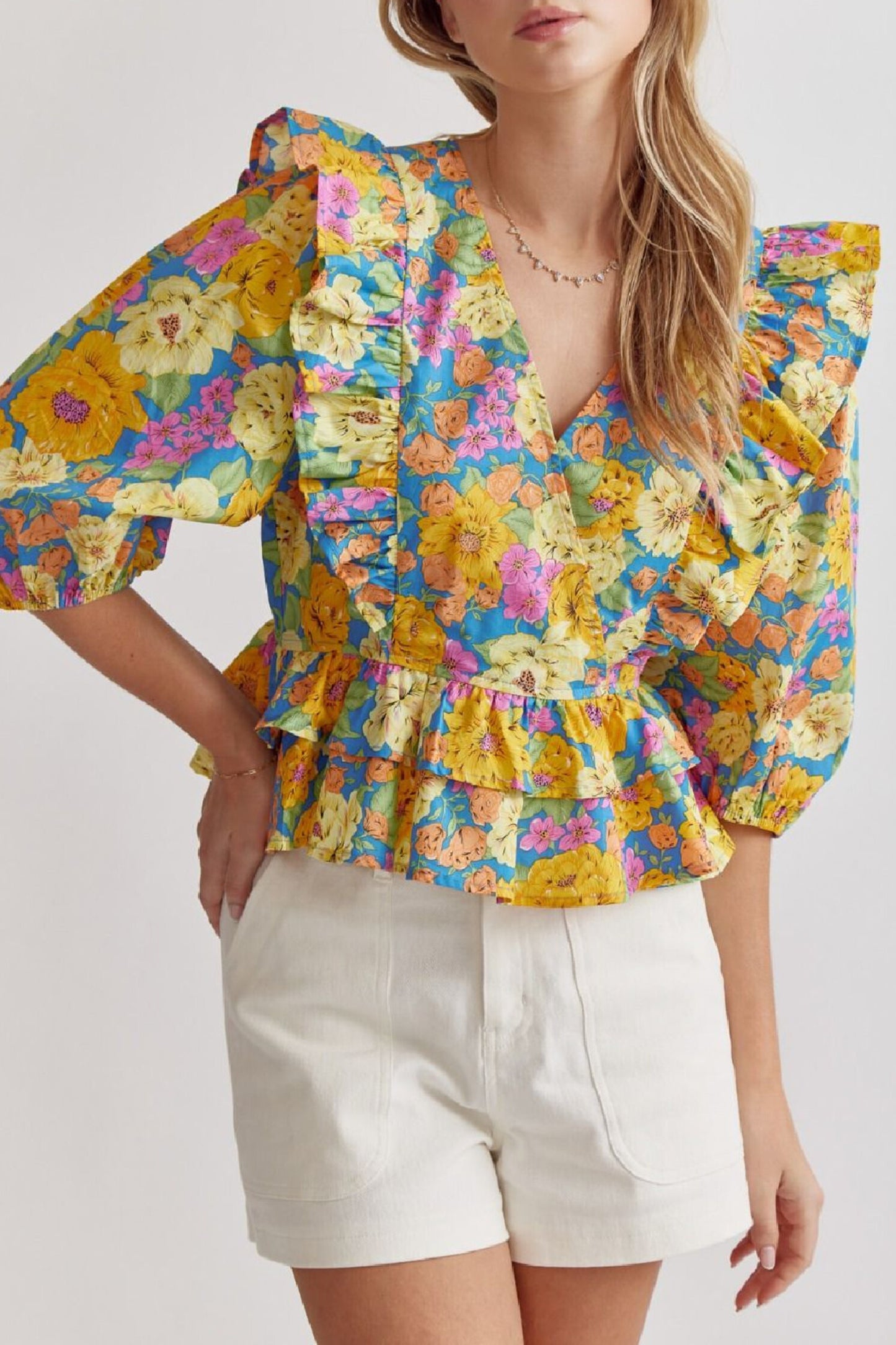 Floral Peplum Top