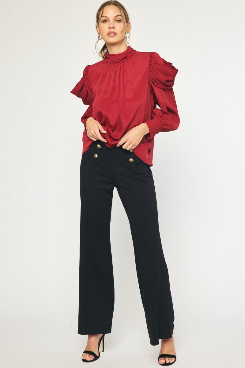 Long Sleeve Cap Shirt Red
