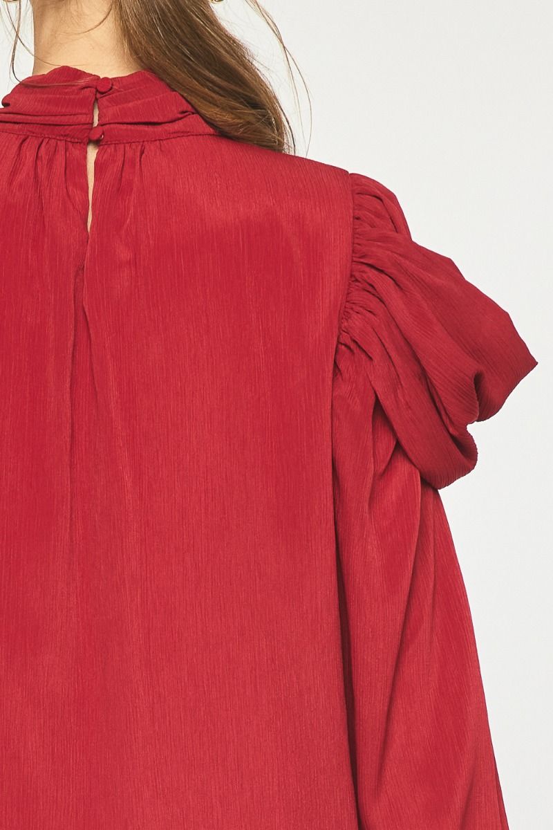 Long Sleeve Cap Shirt Red