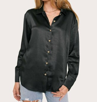Silky Relaxed Shirt Black